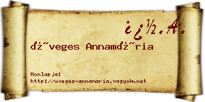 Üveges Annamária névjegykártya