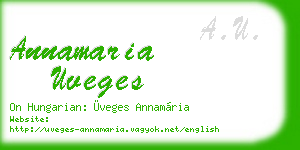annamaria uveges business card